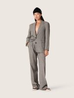 Women's jacket in gray Prince of Wales check with crystal embroidery - Image 3