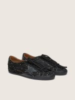Women's True-Star in black suede with Swarovski crystals and black leather star - Image 6