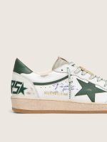 Women's Ball Star LTD in white leather with green star and Skins - Image 5