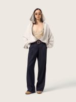 Women's black wool gabardine pants - Image 5