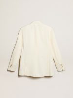 Women's aged white double-breasted blazer - Image 5