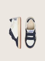 Junior Ball Star in white leather with metallic silver leather star and dark blue leather inserts - Image 3
