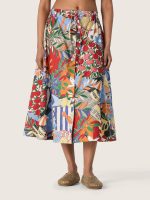 Women's cotton skirt with multicolor print - Image 5
