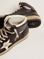 Sky-Star in black nappa leather with white leather star - Image 4