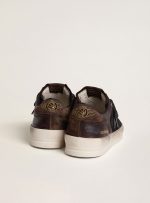 Men's Stardan in brown suede and black mesh with white leather star and nappa leather inserts - Image 5
