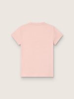 Girls' T-shirt in pink cotton jersey with logo and studs - Image 2