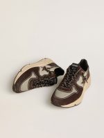 Men's Running Sole in nylon and suede with printed star and leather heel tab - Image 2