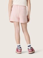 Star girls' shorts in pink cotton with patch and logo - Image 6