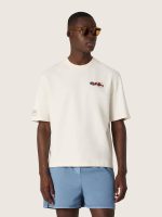 Unisex Resort white cotton T-shirt with print and logo - Image 5