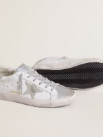 Women's Super-Star with gray suede star and silver glitter inserts - Image 3