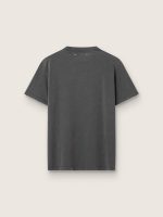 Women's anthracite gray T-shirt with crystals - Image 2