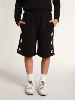 Boys' black Bermuda shorts with white stars - Image 2