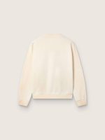 Star unisex cotton sweatshirt in vintage white with VCE embroidered patches - Image 2