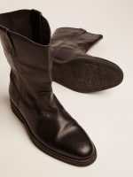 Biker boots in black leather - Image 3