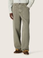 Men's cargo pants in smoky green cotton twill - Image 5