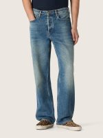 Blue medium wash loose jeans - Image 4