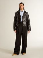 Women's True-Star in tobacco-colored suede with white star and platinum heel tab - Image 9