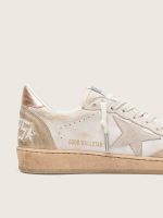 Ball Star with pink suede star and silver glitter edges and rose gold heel tab - Image 4
