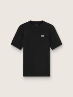 Men's black sports T-shirt with print on the back