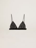 Women's black crochet top with crystals - Image 6
