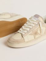 Stardan in cream-colored suede and leather with Swarovski and a suede star - Image 3