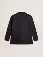 Women's midnight blue wool single-breasted blazer - Image 6
