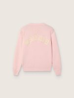 Unisex pink ribbed Golden sweater for kids with Golden logo on the back - Image 2