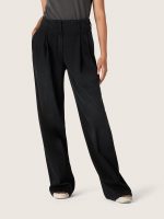 Women's pants in black cotton denim with a lived-in treatment - Image 5