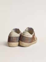 Super-Star in beige suede and multicolored crystals with cream-colored leather star and heel tab - Image 4