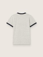 Women's T-shirt in gray melange cotton with print - Image 2