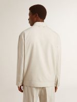 Men's khaki wool blend coach jacket - Image 4