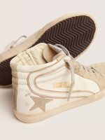 Women's Slide with ice-gray suede star and white flash - Image 4