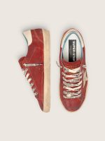 Men's Super-Star in red suede with cream leather star - Image 3