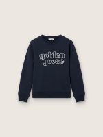 Journey boys' sweatshirt in blue cotton blend with a contrasting logo