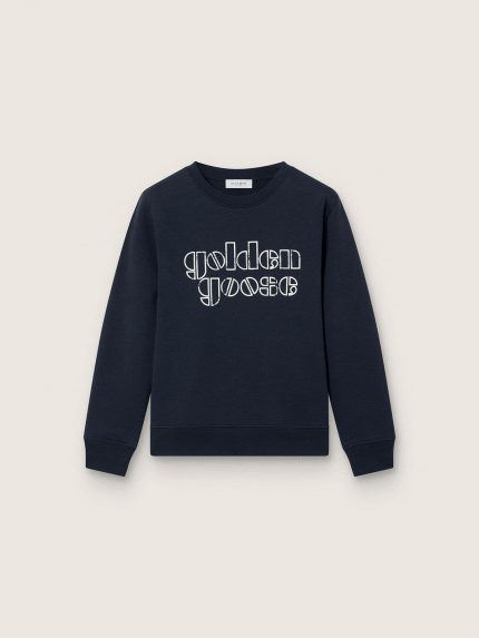 Journey boys' sweatshirt in blue cotton blend with a contrasting logo
