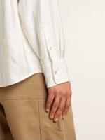 Men's oversized worn-white shirt with vertical stripes - Image 6