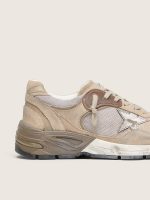 Women's Dad-Star in beige mesh and suede with silver leather star - Image 4
