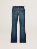 Women's bootcut jeans with a vintage wash and metallic details - Image 6