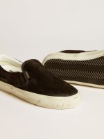 Women's VCE Penstar in black suede with black leather heel tab - Image 3