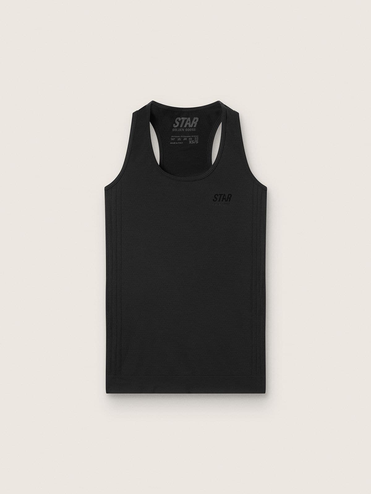 520bab214f02e310c68df6a68d6c3caabed54be350a7e22caecf5721ec5da5b0 Women's black sports tank top - Image 1