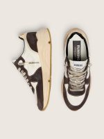 Women's Running Sole in nappa and brown suede with a Swarovski crystal star - Image 4