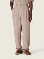 Men's pants in gray wool blend with pinstripe motif - Image 5