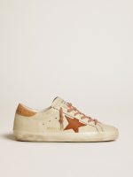 Women's Super-Star with leather star and crocodile-print leather heel tab