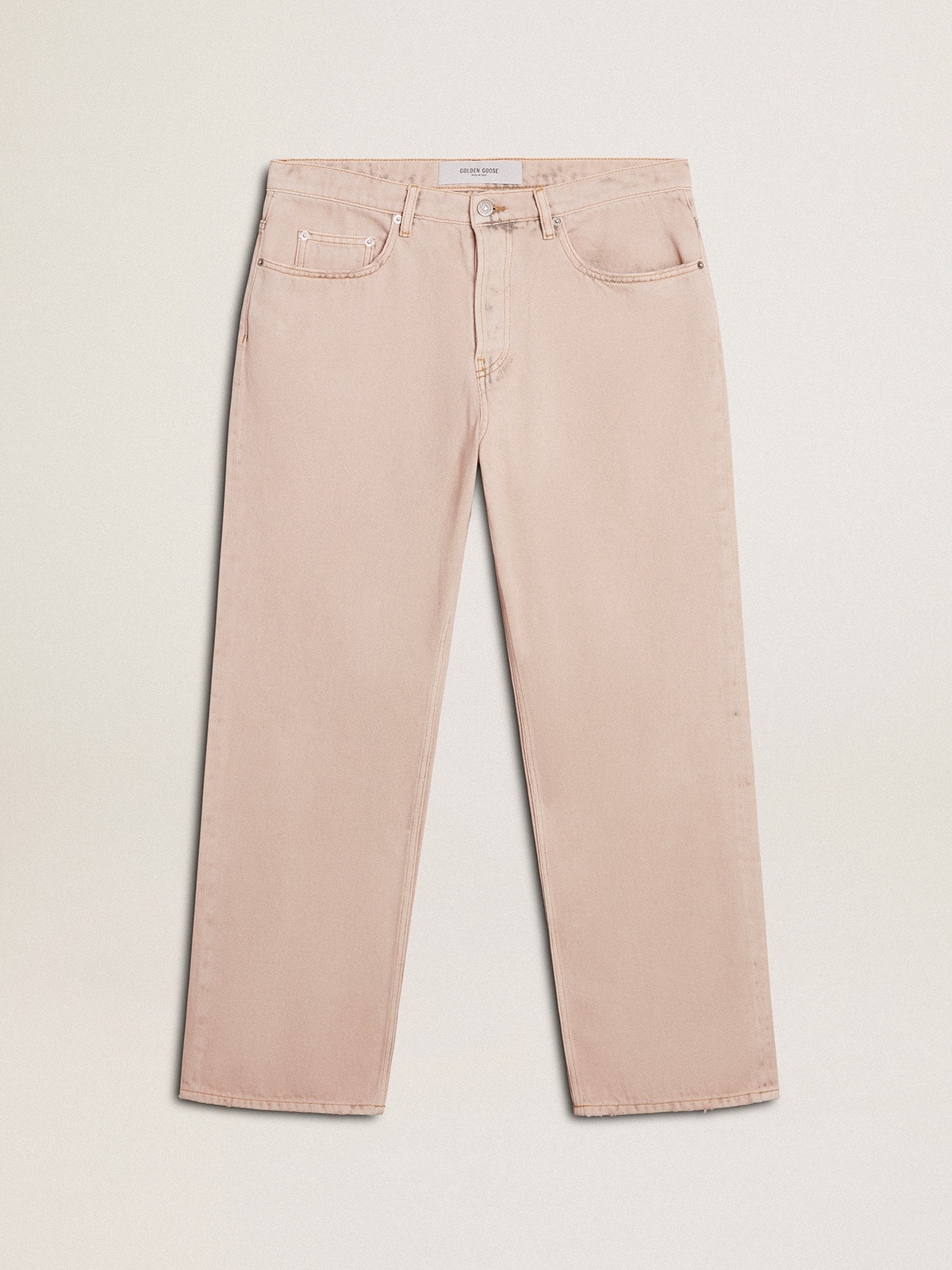 524325db919eb37259f56dc8feb4c15a226424f6bbe298989bf773de214d296c Men's pink dyed jeans - Image 1
