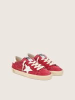 Young Super-Star in red suede with white leather star and heel tab - Image 2