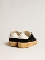 Men's Soul Star in black velvet with white leather heel tab - Image 4