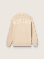 Women's beige cardigan with 'Golden' lettering on the back - Image 2