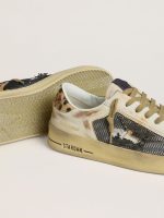 Women's Stardan in nappa and mesh with leopard-print pony skin heel tab - Image 3