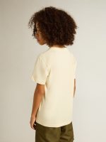 Boys' T-shirt in worn white with multicolor lettering - Image 4