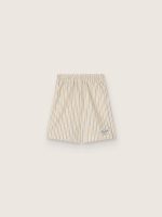 Boys' striped shorts in ecru, beige and gray